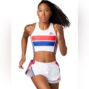 NWT Adidas Adizero Retro Running Shorts Crop Top TENNIS SET M